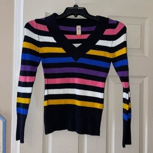 Colorful striped sweater